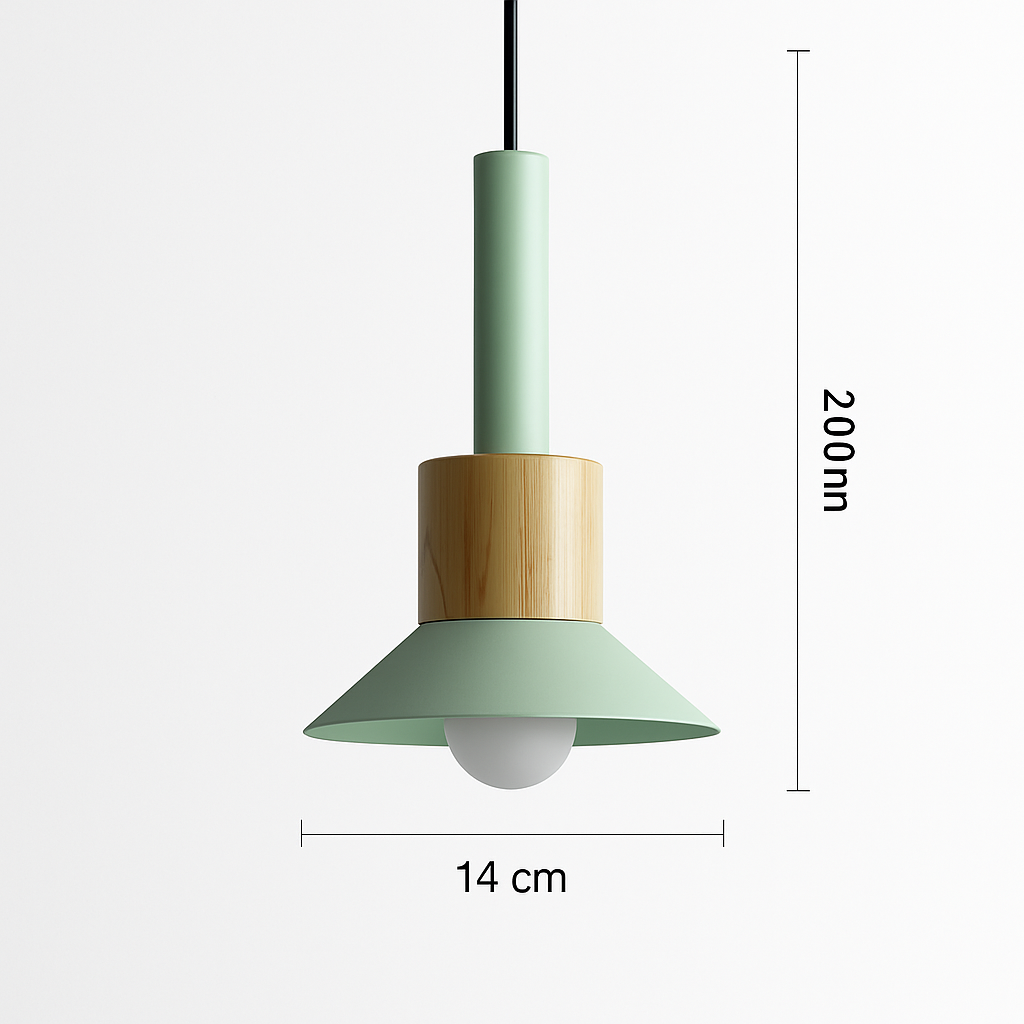 Suspension design bois et métal formes variées TELAIO