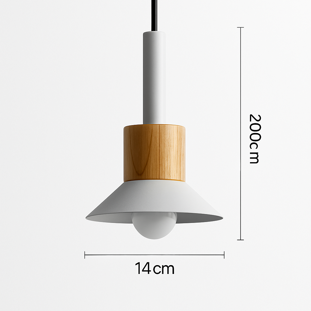 Suspension design bois et métal formes variées TELAIO