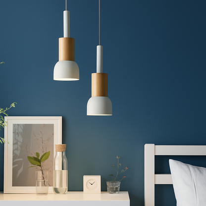 Suspension design bois et métal formes variées TELAIO
