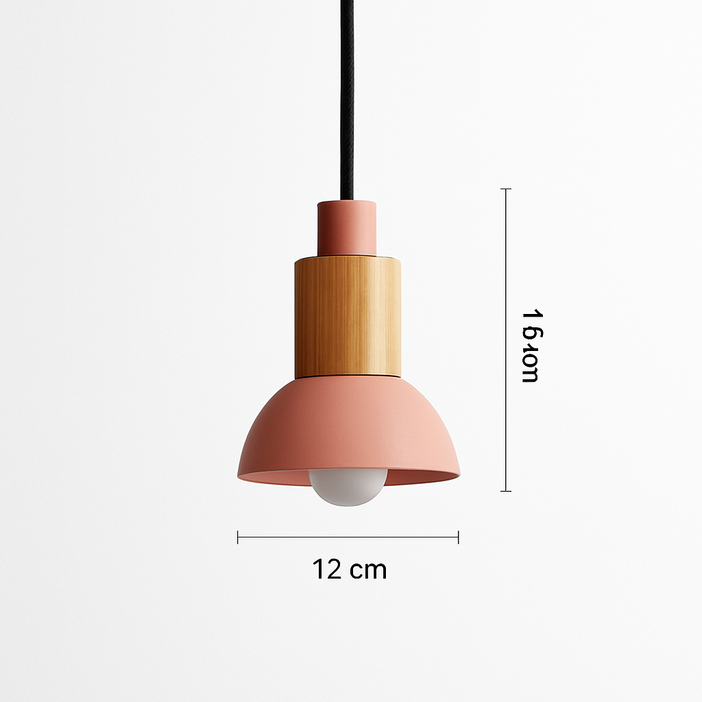 Suspension design bois et métal formes variées TELAIO