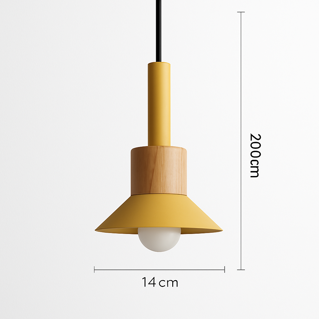 Suspension design bois et métal formes variées TELAIO