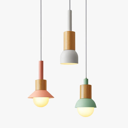 Suspension design bois et métal formes variées TELAIO