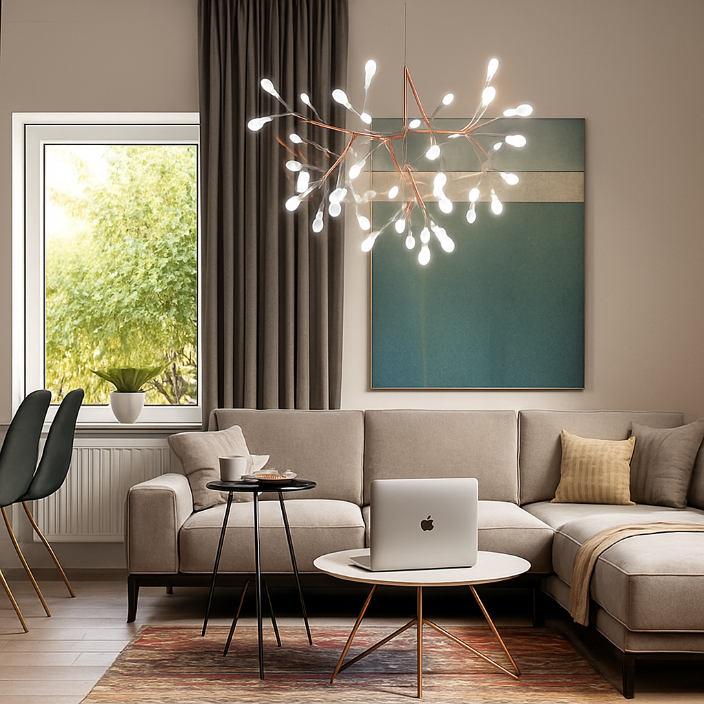 Suspension design moderne LED silhouette arbre RAMO