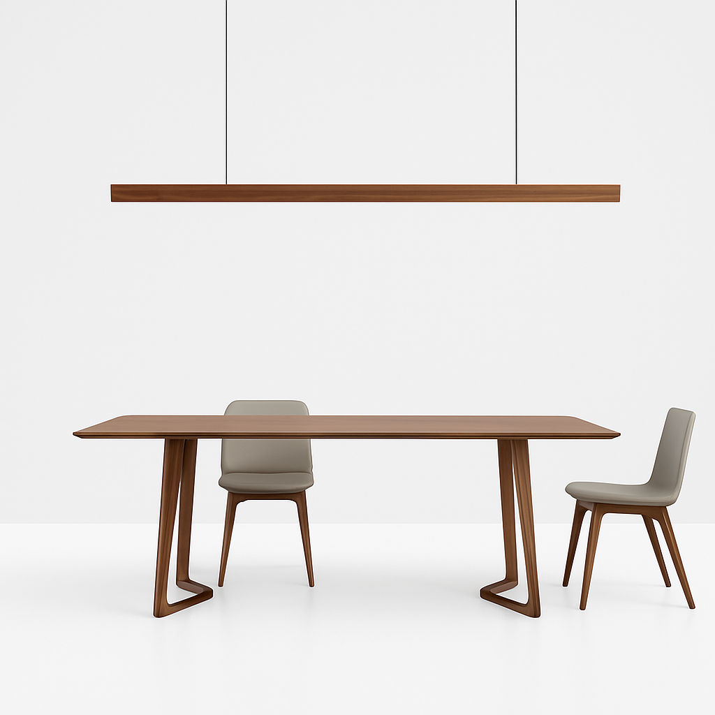Suspension design moderne LED bois allongé TRONCO