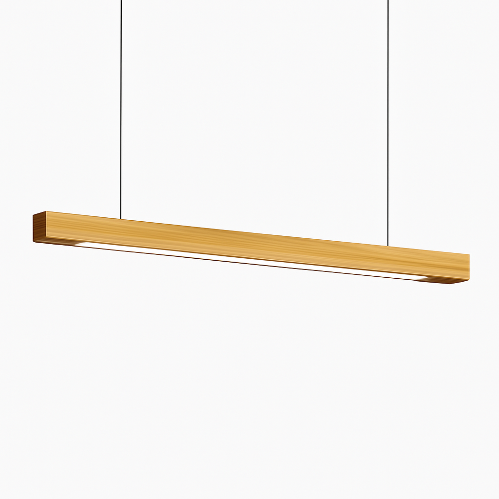 Suspension design moderne LED bois allongé TRONCO