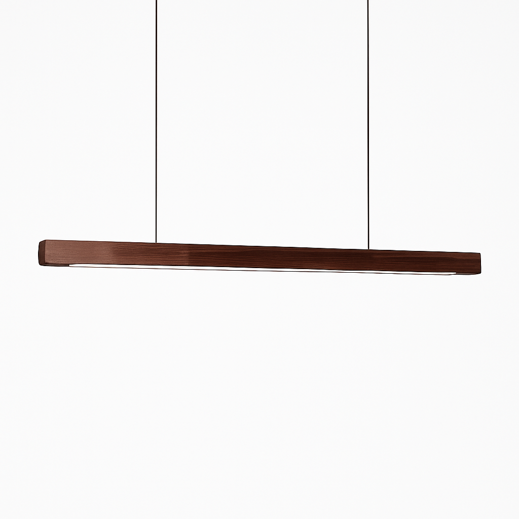 Suspension design moderne LED bois allongé TRONCO