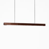 Suspension design moderne LED bois allongé TRONCO