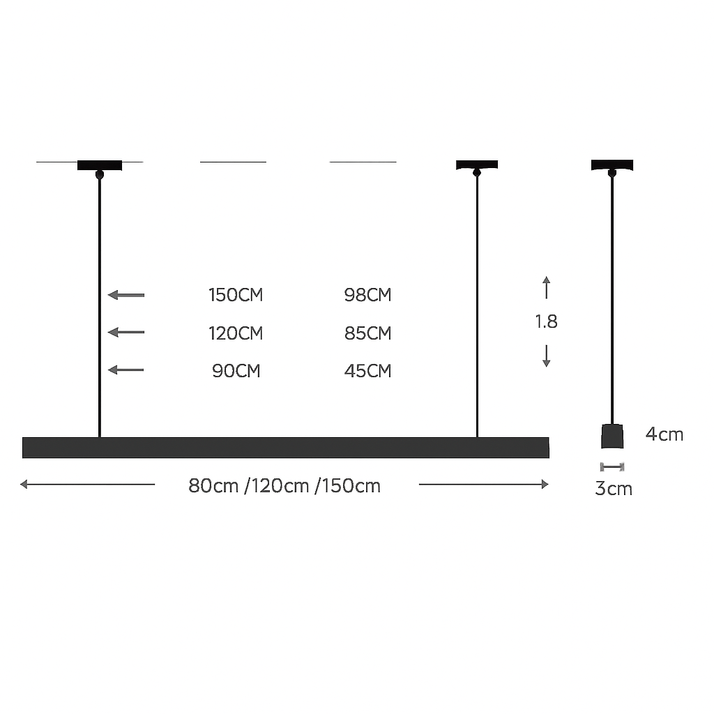 Suspension design moderne LED bois allongé TRONCO