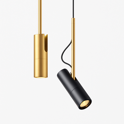 Suspension design spot orientable tige dorée ASTRA
