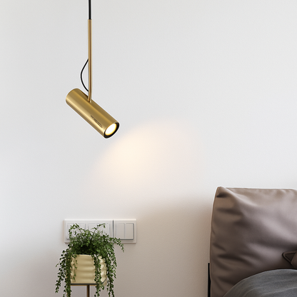 Suspension design spot orientable tige dorée ASTRA