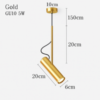 Suspension design spot orientable tige dorée ASTRA