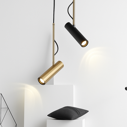 Suspension design spot orientable tige dorée ASTRA