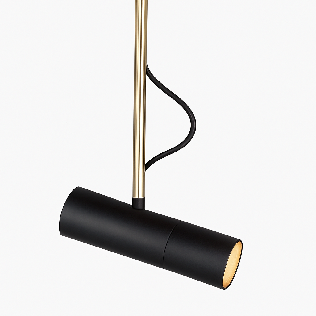 Suspension design spot orientable tige dorée ASTRA