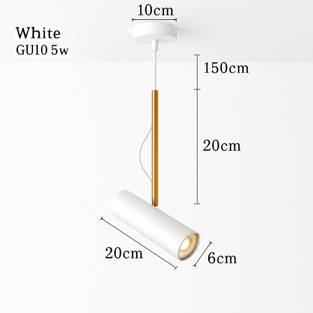 Suspension design spot orientable tige dorée ASTRA