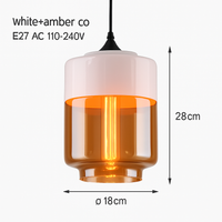 Suspension moderne design verre et métal loft FUMEA