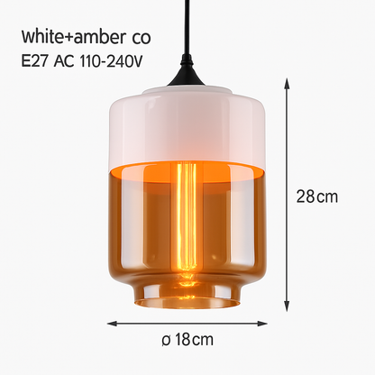 Suspension moderne design verre et métal loft FUMEA