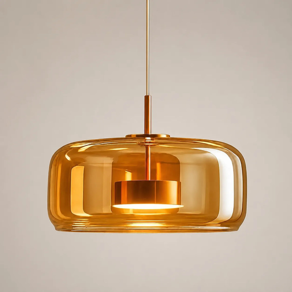 BRUTA - Suspension en Verre Fumé ou Ambré, Salon et Chambre