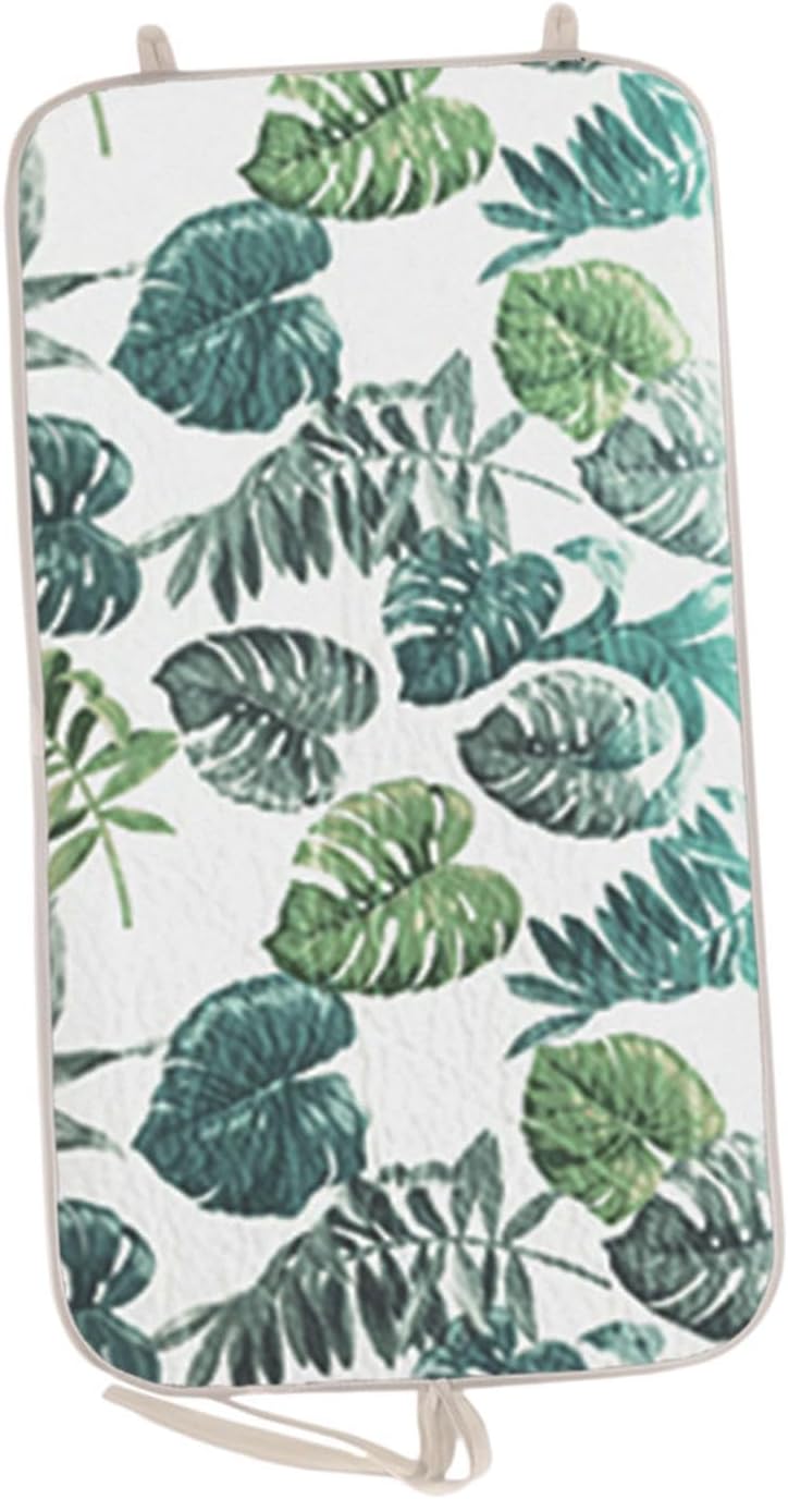 Tapis pour repasser portable et pliable en coton Feuille Verte