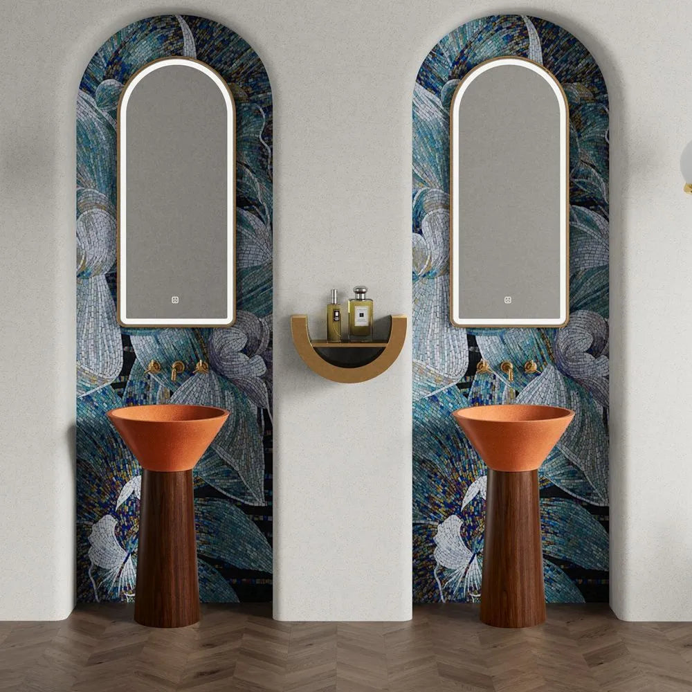 ONDA BOIS - Vasque totem sur pied sculptural