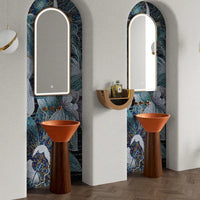 ONDA BOIS - Vasque totem sur pied sculptural