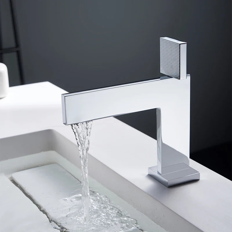 Crisocolla Mitigeur de Lavabo Monotrou Moleté, 4 Finitions