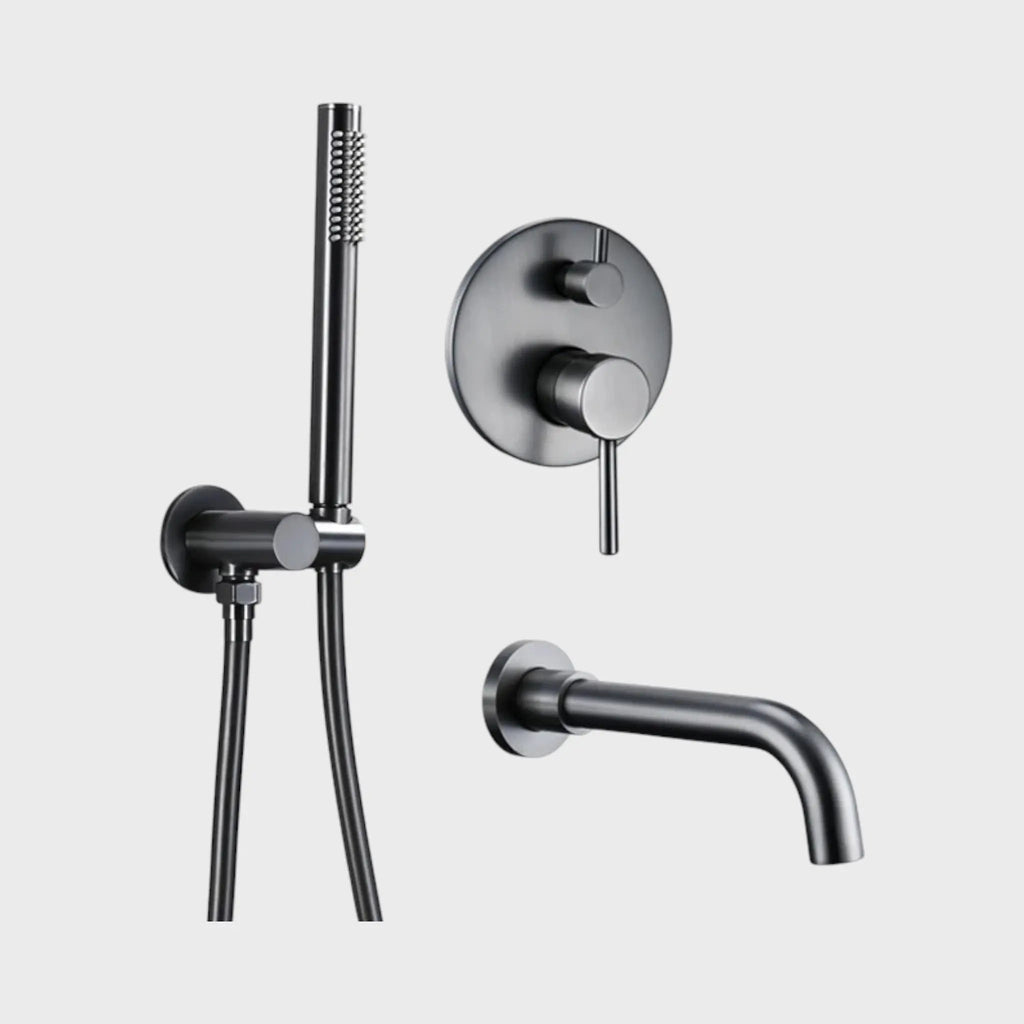 Mitigeur de bain thermostatique encastré anthracite