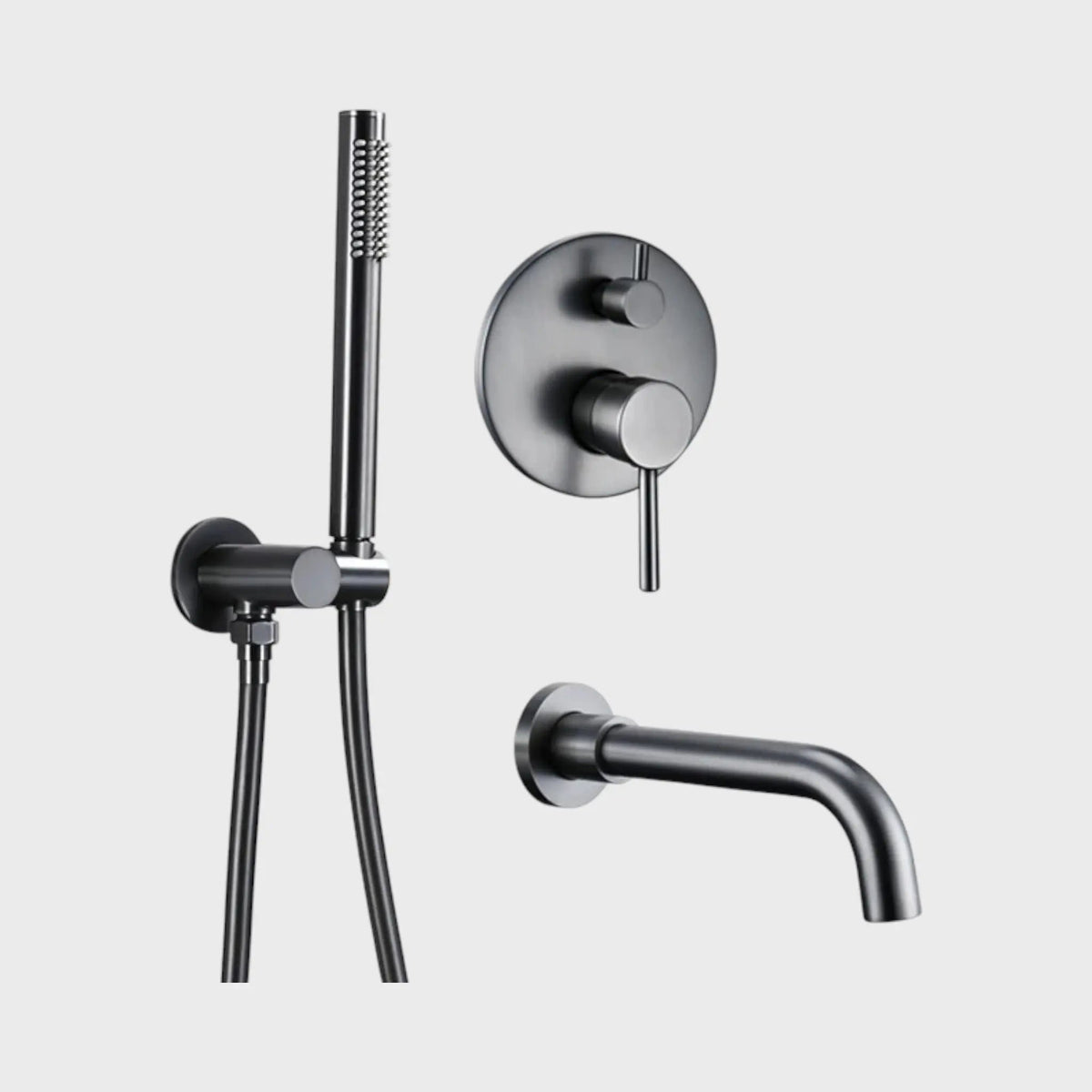 Mitigeur de bain thermostatique encastré anthracite
