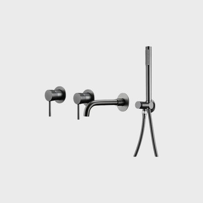 Pack mitigeur de bain à encastrer anthracite