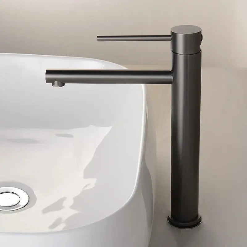 Mitigeur de lavabo haut anthracite