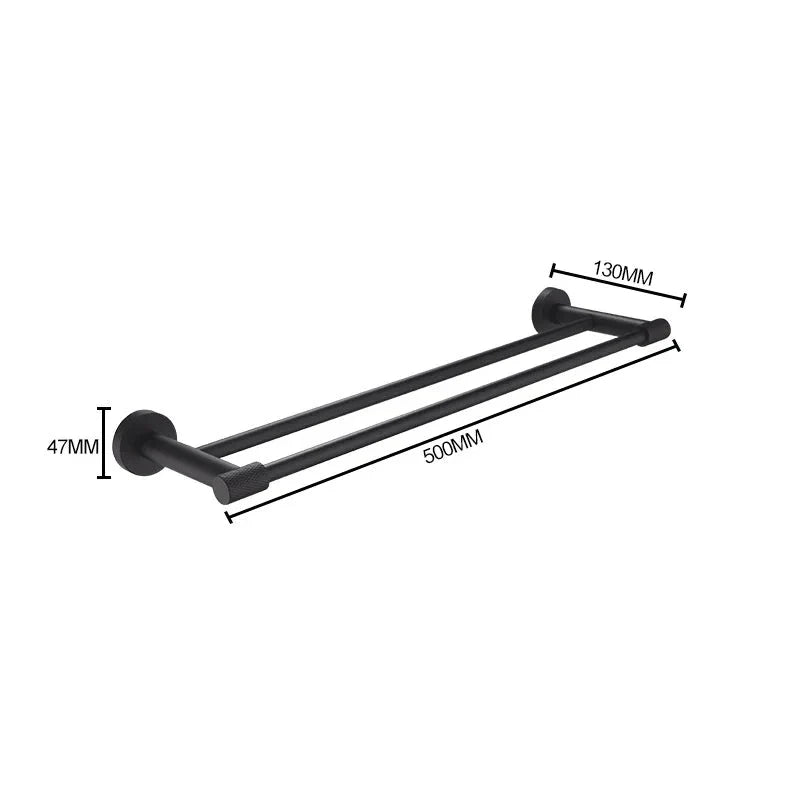 Barre de serviette moletée simple ou double
