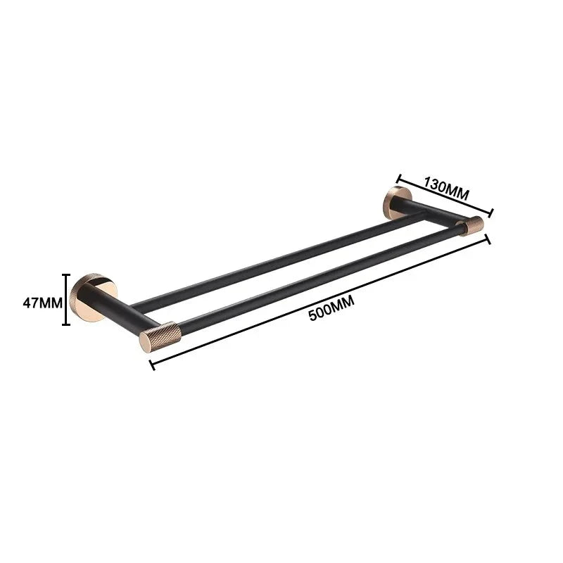 Barre de serviette moletée simple ou double