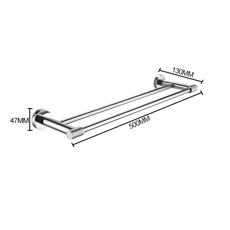 Barre de serviette moletée simple ou double