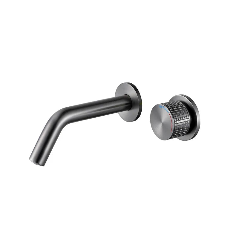 Cassiterite Robinet de Lavabo Mural Moleté, 4 Finitions