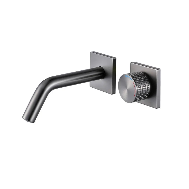 Cassiterite Robinet de Lavabo Mural Moleté, 4 Finitions