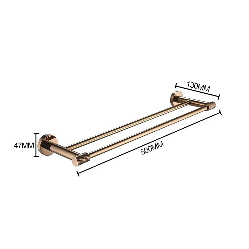 Barre de serviette moletée simple ou double