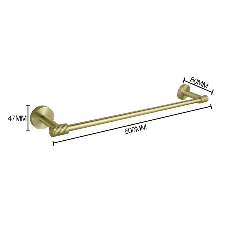 Barre de serviette moletée simple ou double