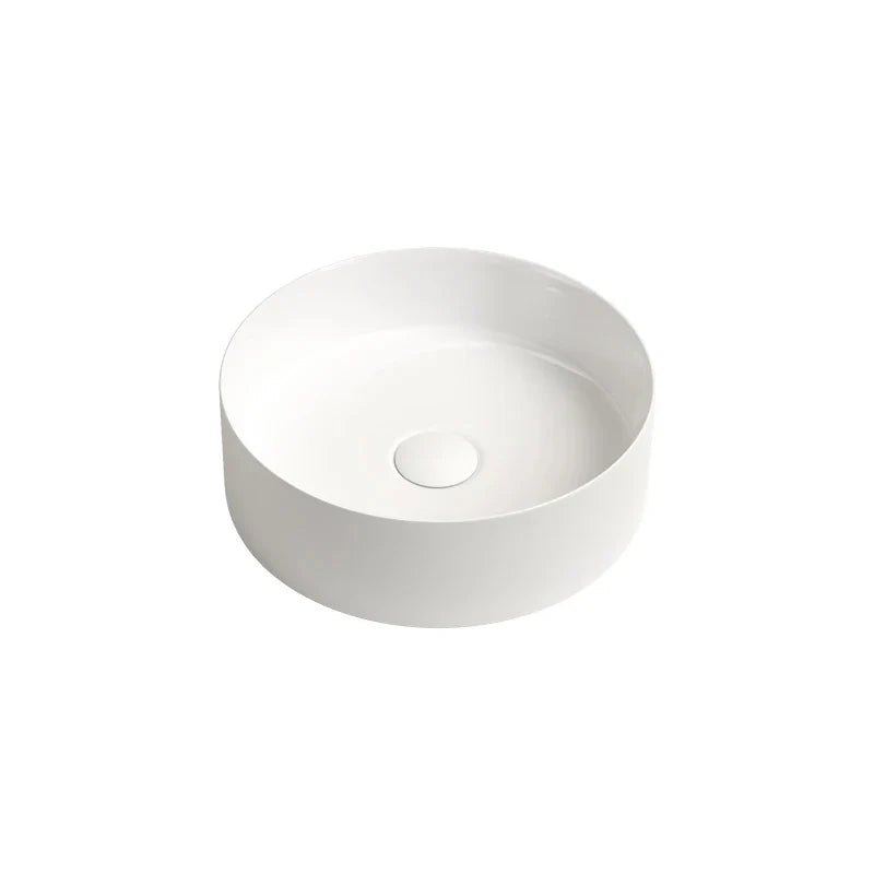 Avorio Vasque à Poser Ronde, Céramique Blanche