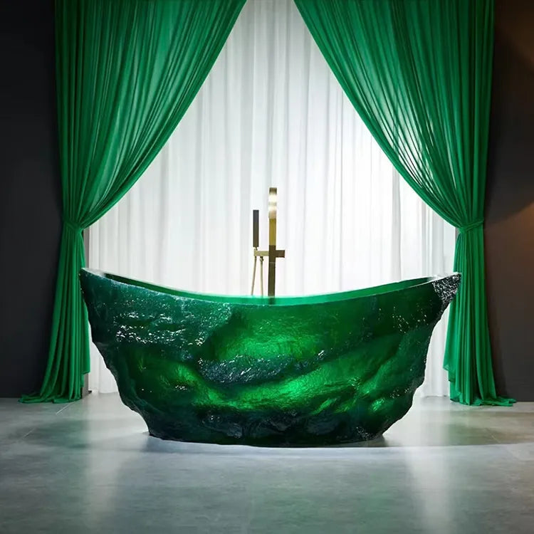 VITRA - Baignoire îlot en résine cristal