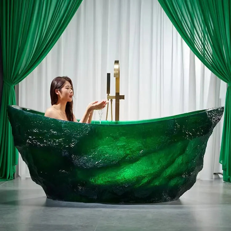 VITRA - Baignoire îlot en résine cristal