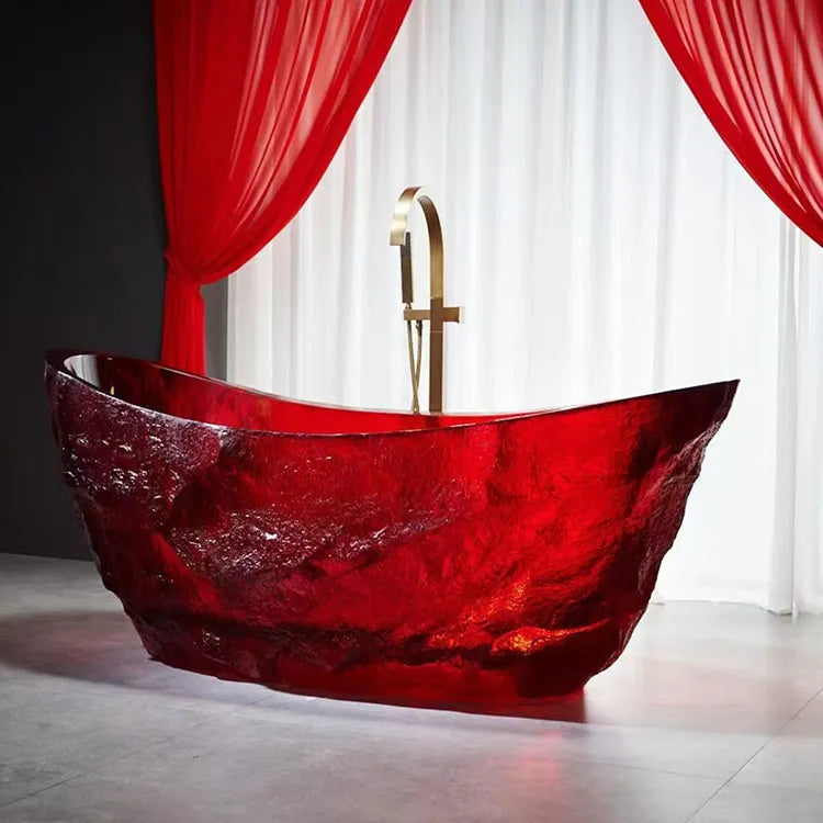 VITRA - Baignoire îlot en résine cristal
