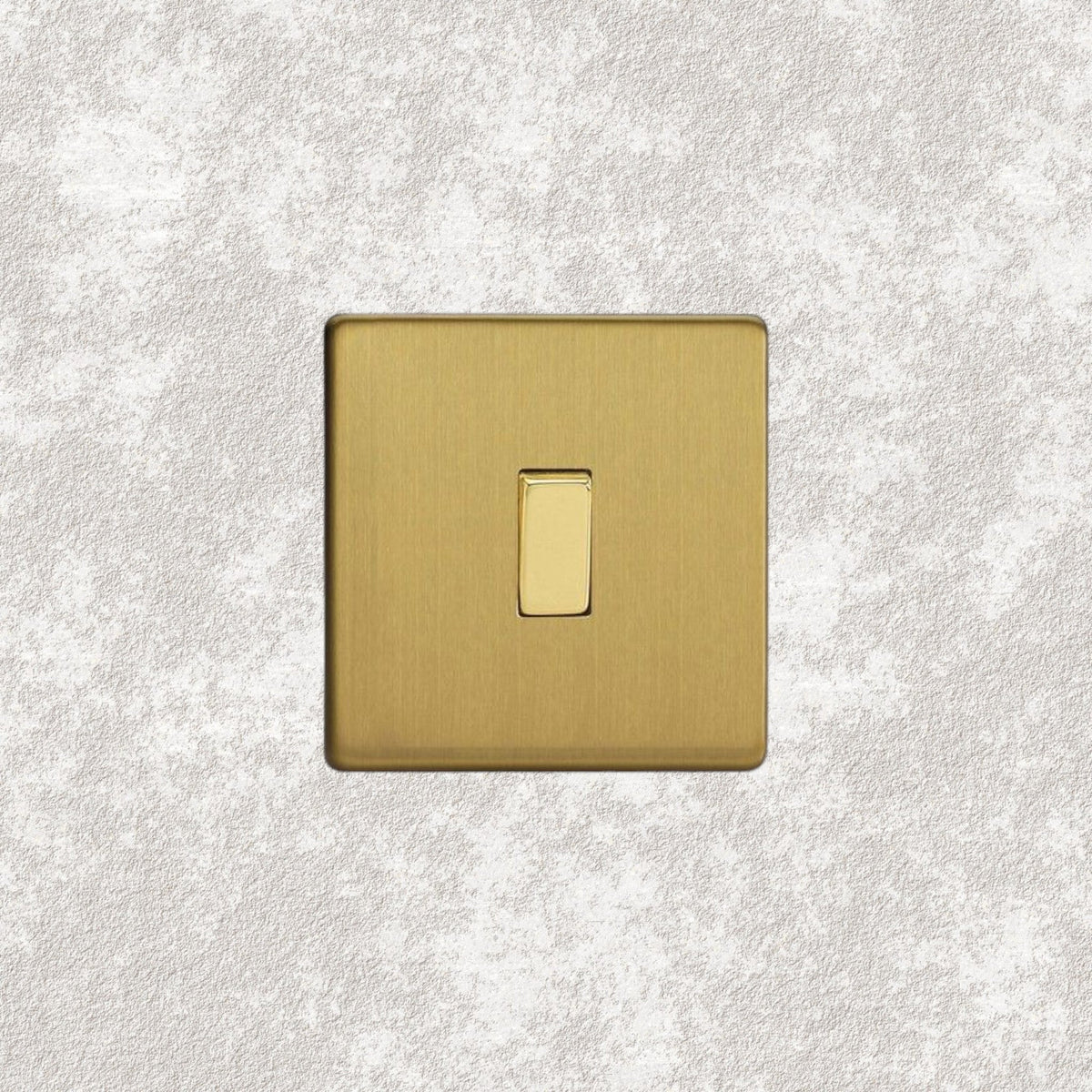 interrupteur bouton plat simple laiton brossé