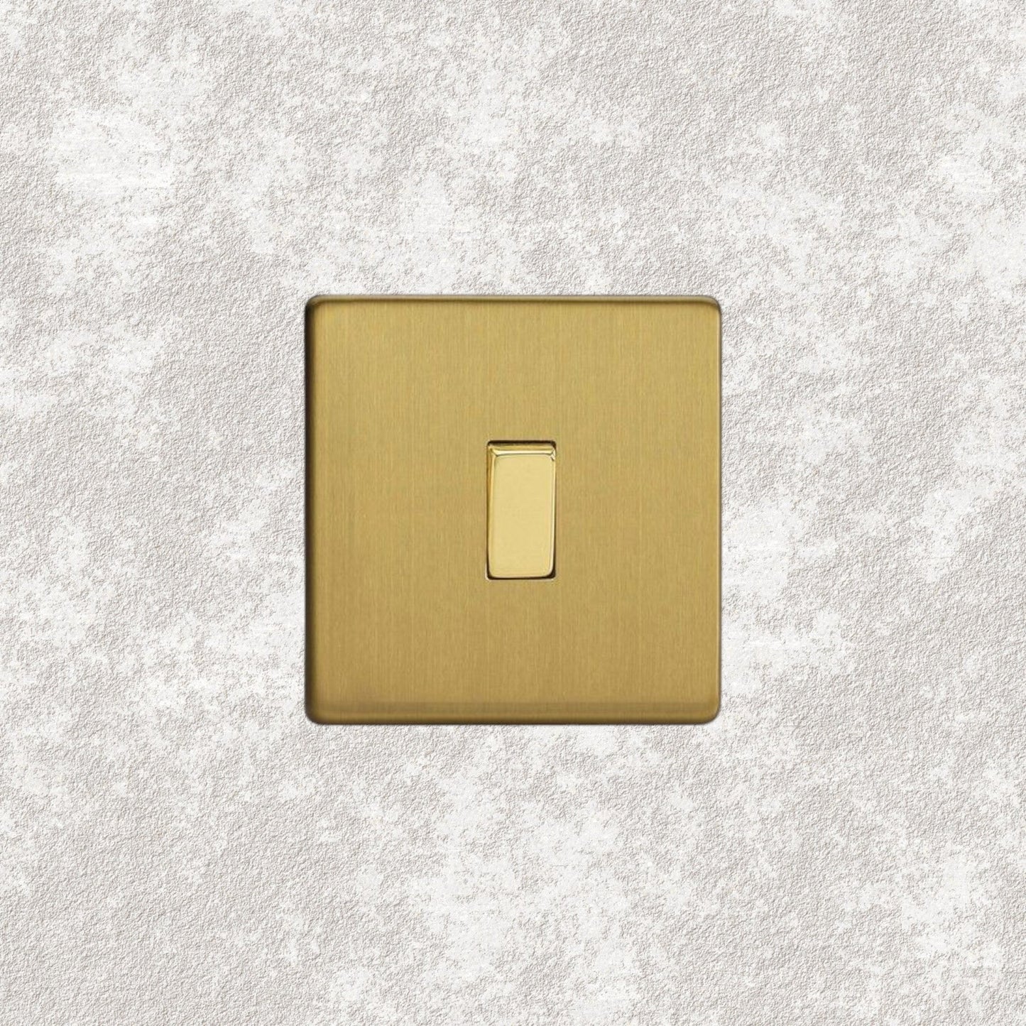 interrupteur bouton plat simple laiton brossé