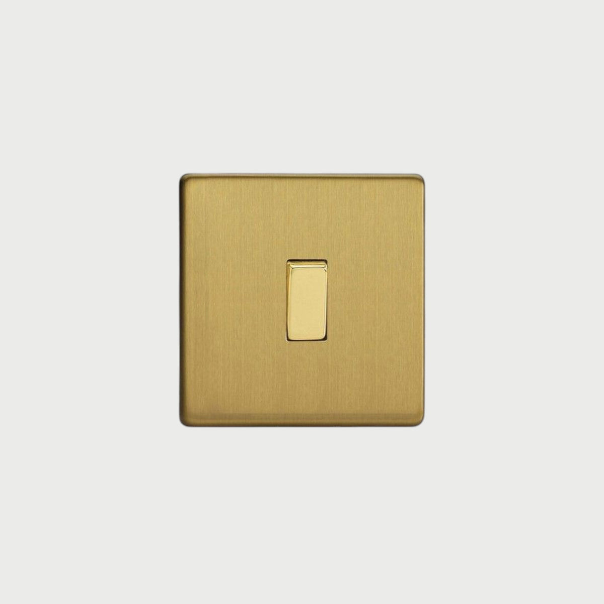 interrupteur bouton plat simple laiton brossé