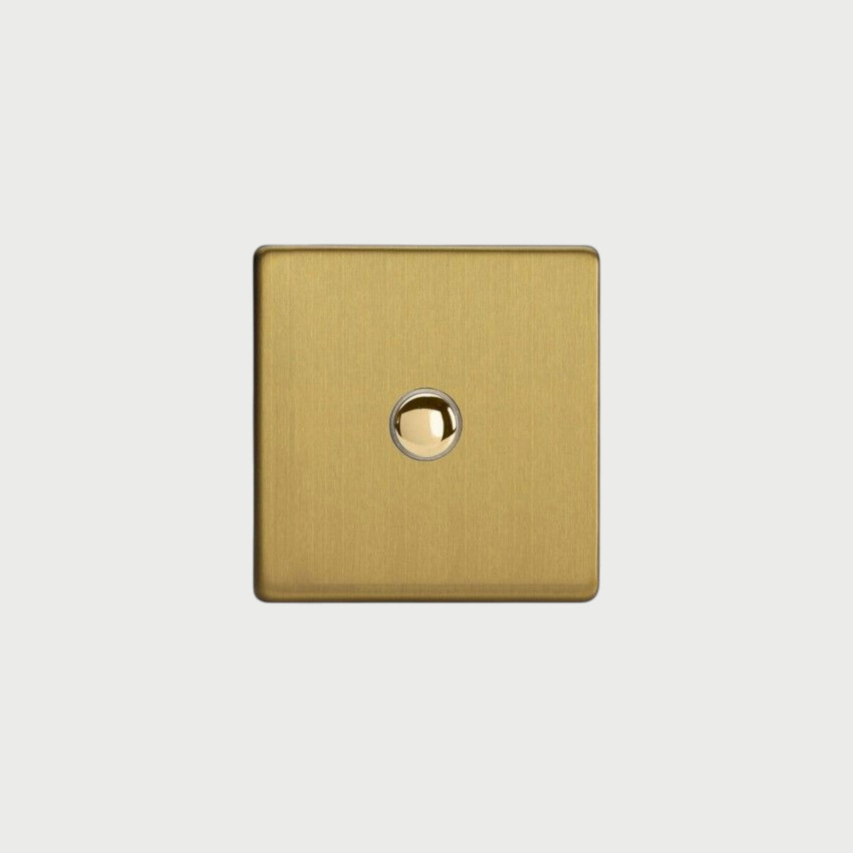 bouton poussoir simple laiton brossé