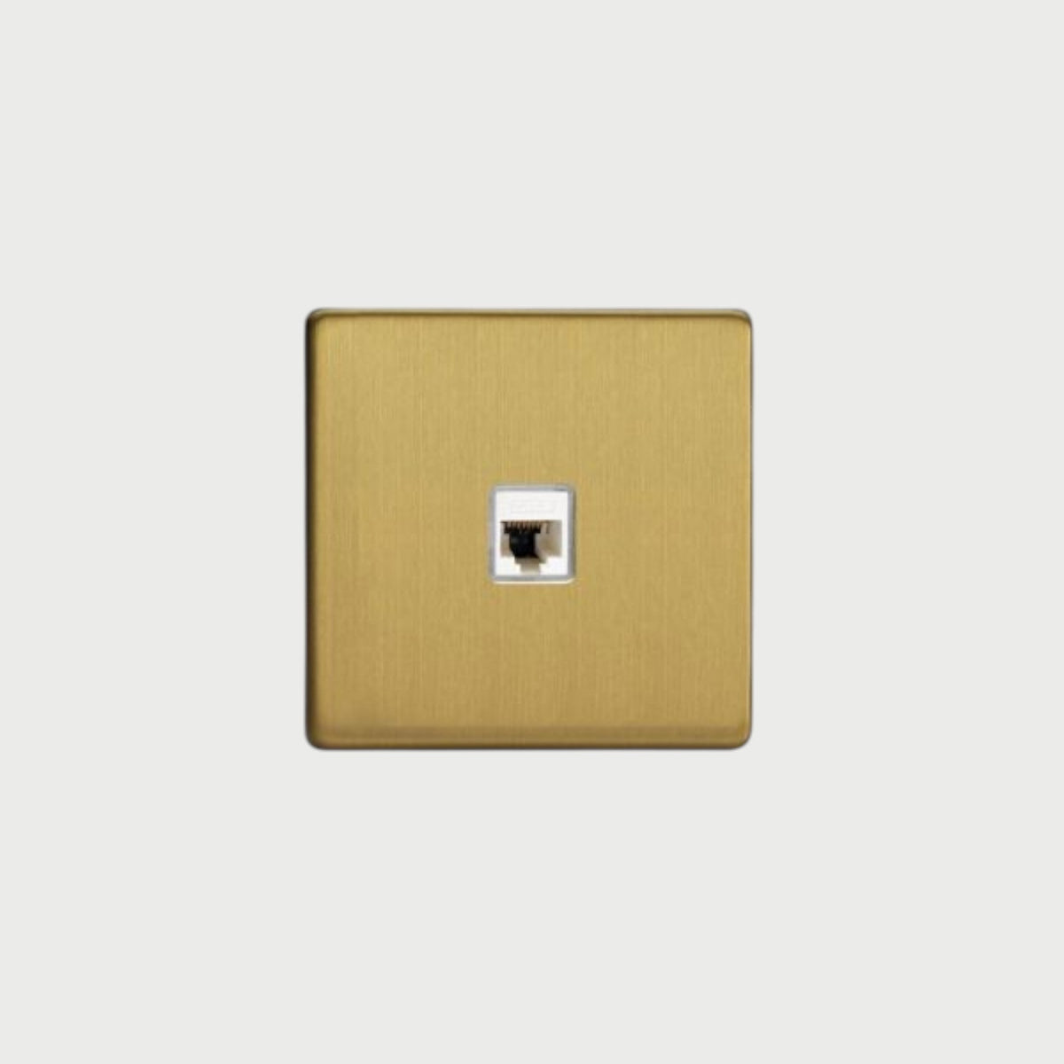 prise RJ45 simple laiton brossé