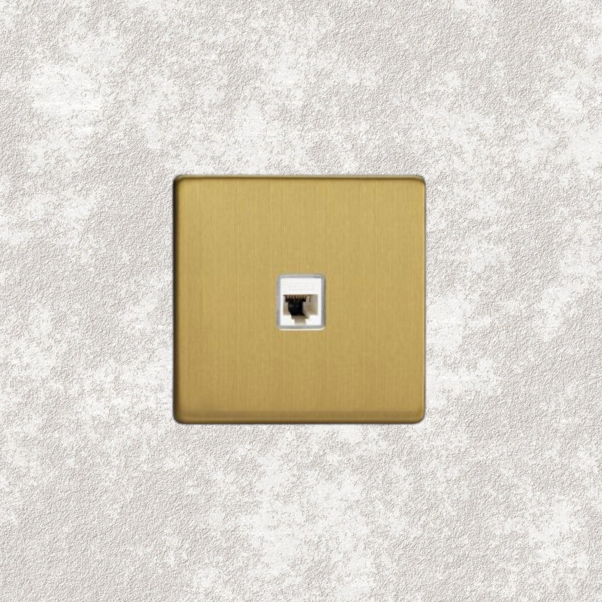 prise RJ45 simple laiton brossé