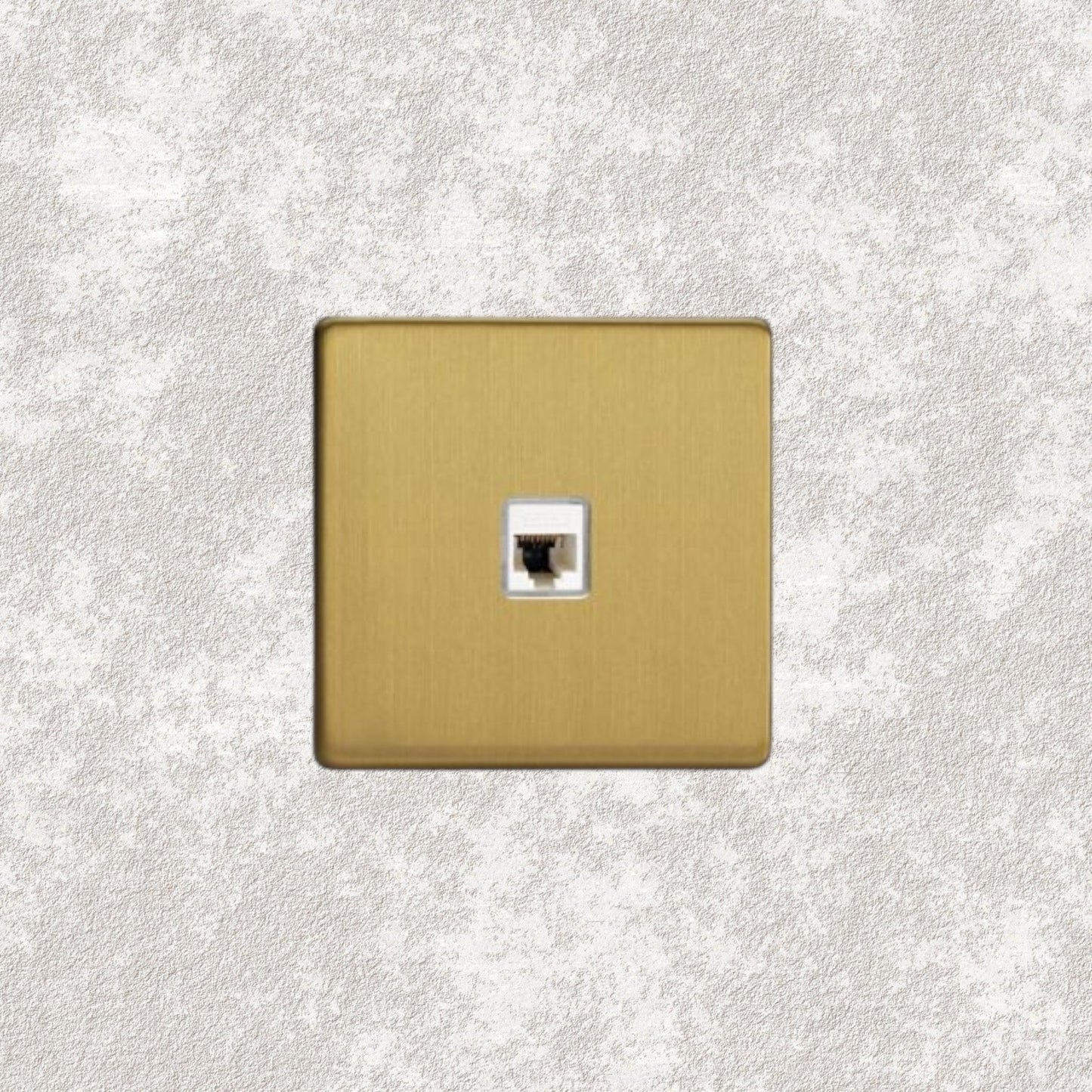 prise RJ45 simple laiton brossé
