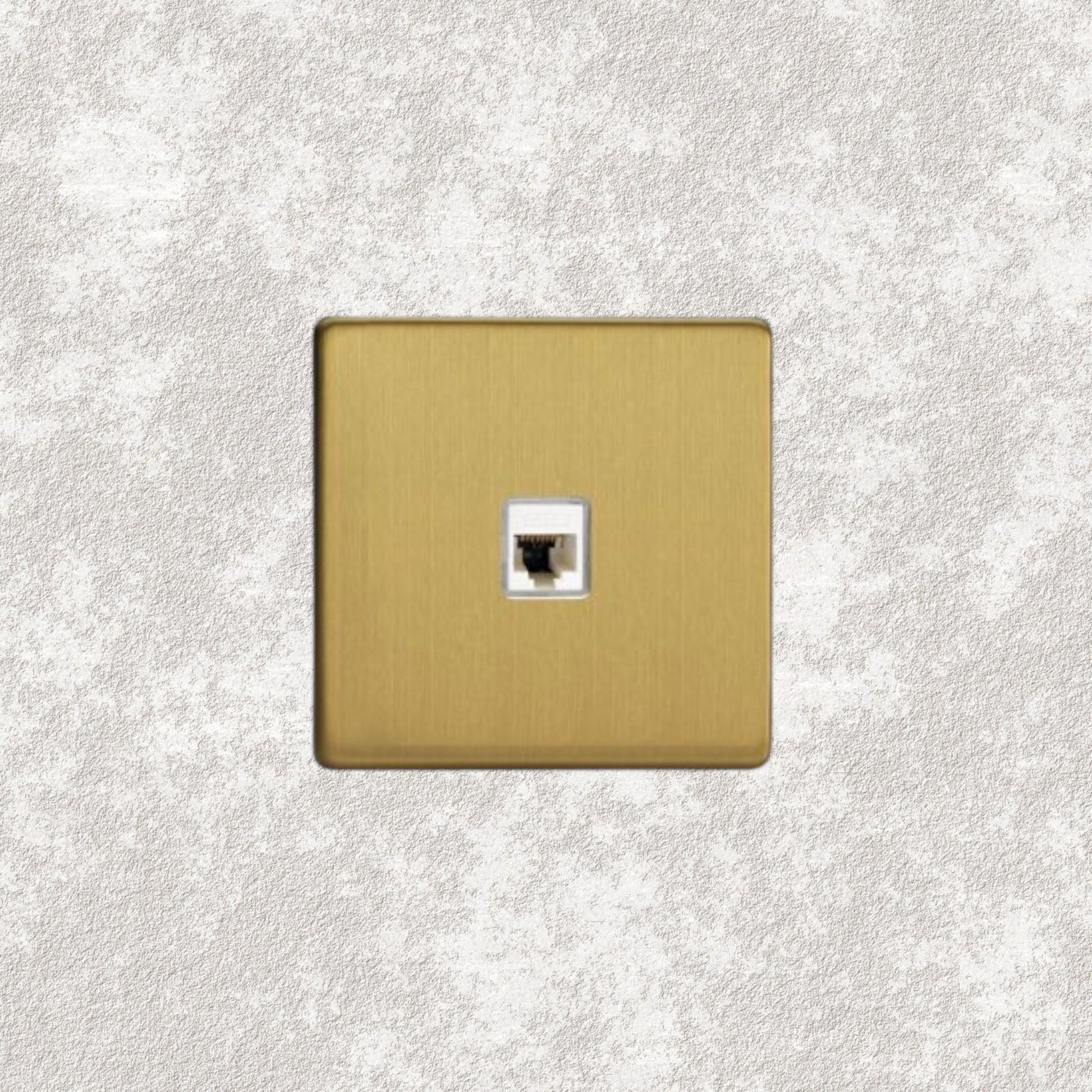 prise RJ45 simple laiton brossé