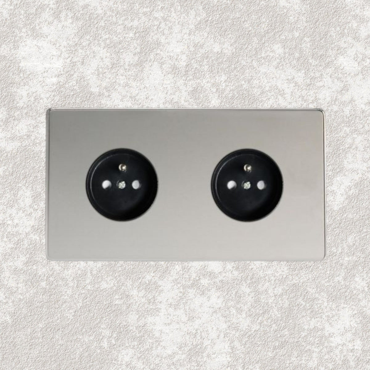 prise de courant double chrome miroir
