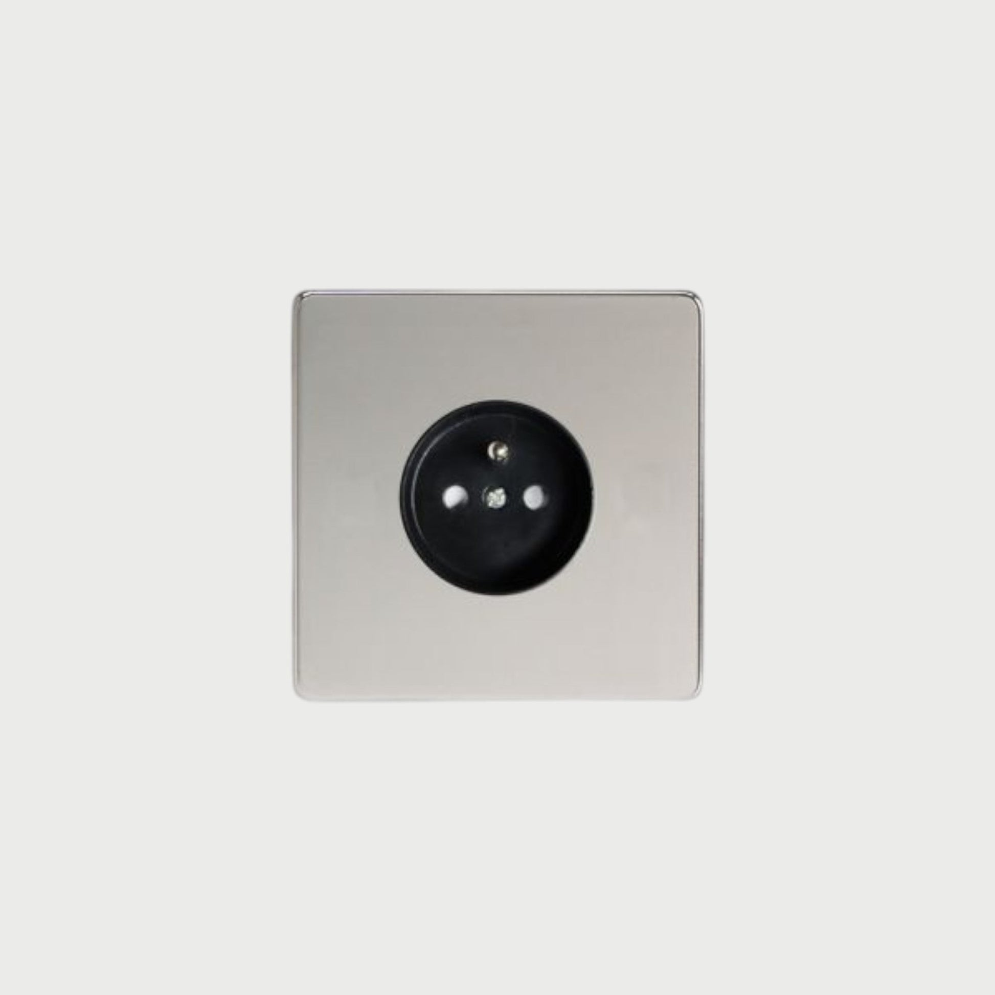 prise de courant simple chrome miroir